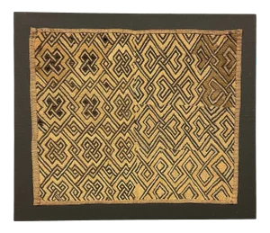 Mounted Shoowa Kuba Cloth Panel