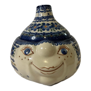 Vena Unikat Polish Pottery Face Jar – Hand-Painted & Signed.
