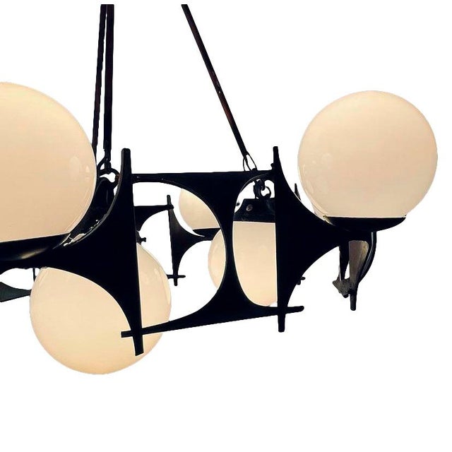 Brutalist Style Chandelier, 1950s For Sale - Image 9 of 15