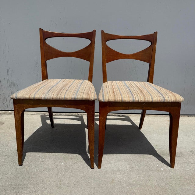 Mid-Century Modern 1950s Drexel 'Profile' Dining Chairs Designe by John Van Koert, Set of 4 For Sale - Image 3 of 17