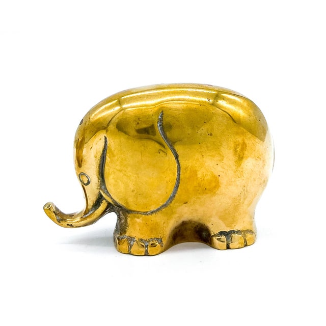 Set of 3 Brass Elephant Figurines by Jack Housman Inc. – Hollywood Regency / Mid-Century Modern For Sale - Image 11 of 12