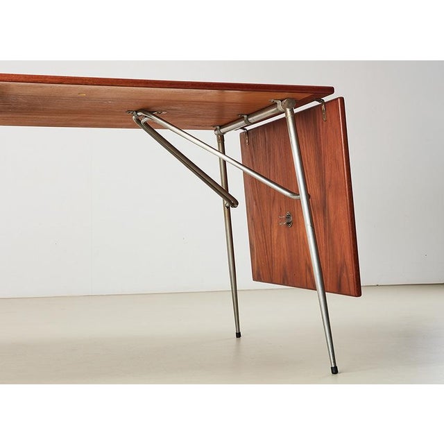 Wood Drop Leaf Desk by Borge Mogensen for Soborg, 1960s For Sale - Image 7 of 12