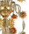 Murano Venetian Scenographic "Sunflowers" Amber and Green Murano Glass Chandelier For Sale - Image 4 of 6