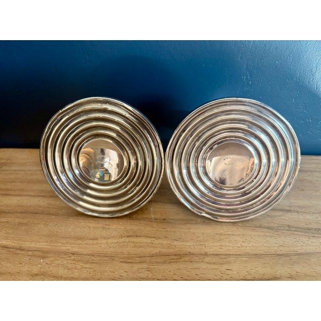 Pair of Vintage Weighted Sterling Silver Candlesticks For Sale In Atlanta - Image 6 of 8