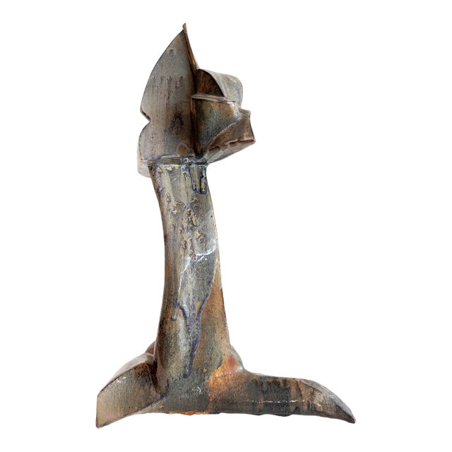 Large Vintage Studio Ceramic Pottery Abstract Sculpture For Sale