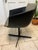 Strip Chair from Carlo Colombo for Poliform. Stylish office or lounge black scoop swivel chair, with shimmery gold green...