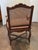 19th Century Pair of Carved French Walnut Armchairs With Caned Backs For Sale - Image 16 of 16