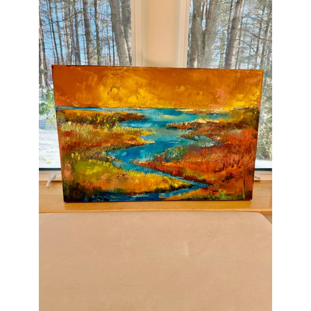 2010s Contemporary "Scarborough Marsh" Painting For Sale - Image 5 of 8