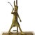 Vintage Neoclassical Marble Foot Table Lamp with Egyptian Warrior For Sale - Image 6 of 17