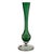 Signed Val Saint Lambert Emerald Green Cased Crystal Fluted Vase, Belgium 9.5" For Sale - Image 11 of 13