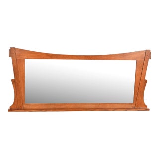 Stickley Style Mission Oak Arts & Crafts Mantel Mirror or Wall Mirror For Sale