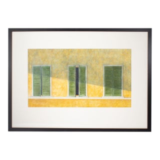 Casein Painting of Windows by Gerald G. Boyce For Sale