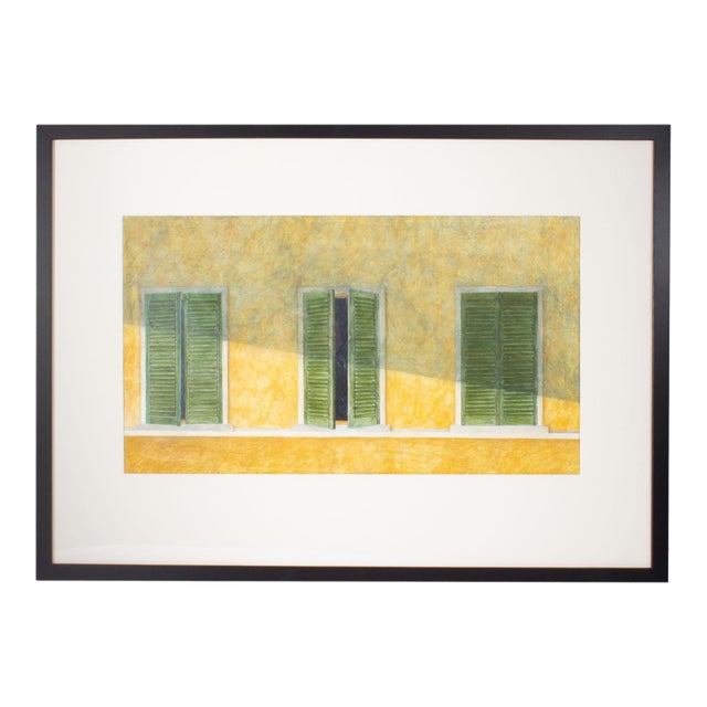 Casein Painting of Windows by Gerald G. Boyce For Sale