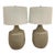 Pair of Beige Weave Lamps For Sale