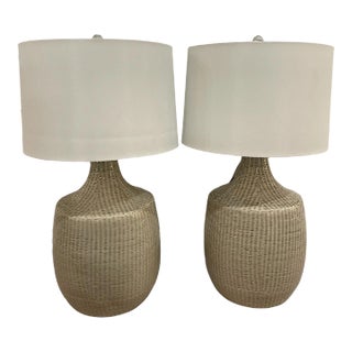 Pair Uttermost Ceramic Lamps For Sale