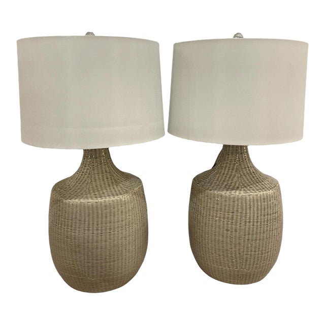 Pair Uttermost Ceramic Lamps For Sale