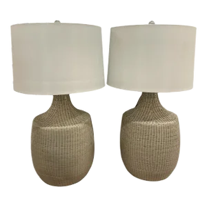 Pair Uttermost Ceramic Lamps