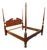 King Size Carved Cherry Wood Kincaid Furniture Limited Edition General William Lenoir Four Poster Rice Bed - Late 20th Century - 82" X 89" X 84" For Sale