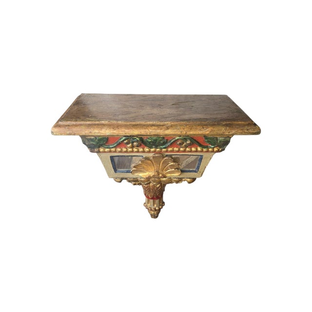 18th Century 18th Century Venetian Polychrome Wall Consoles, Set of 4 For Sale - Image 5 of 14