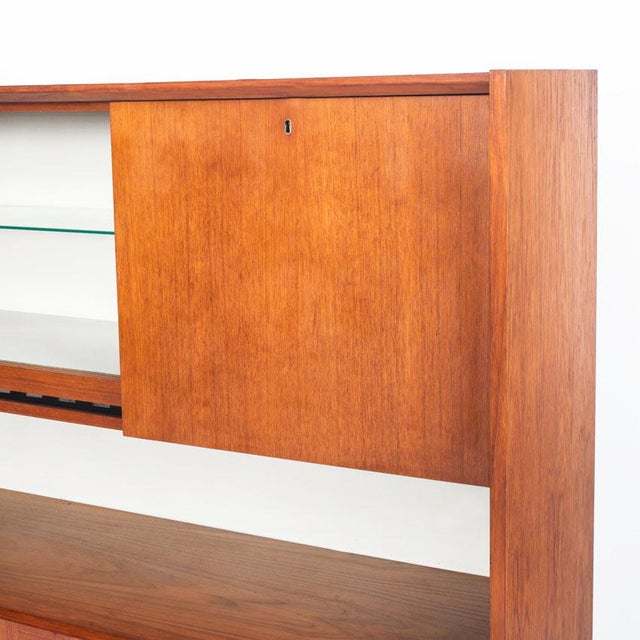 Tall Vintage Scandinavian Sideboard in Teak, France, 1960s For Sale - Image 4 of 14
