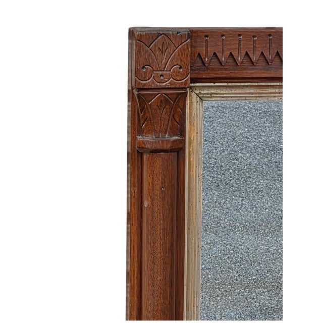 19th Century American Victorian Walnut Mirror. For Sale - Image 14 of 17