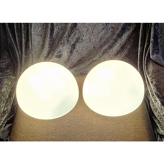 Vintage Ceiling Lamps with White Opal Glass Domes from Staff, 1970s, Set of 2 For Sale - Image 3 of 8