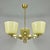 Art deco opaline glass & brass chandelier, germany 1930s this vintage art deco chandelier features three upward-facing,...