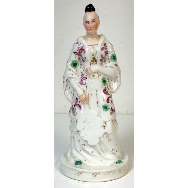 Pair Old Paris Porcelain Chinoiserie Fashion Rose Water Bottles by Jacob Petite For Sale - Image 9 of 18