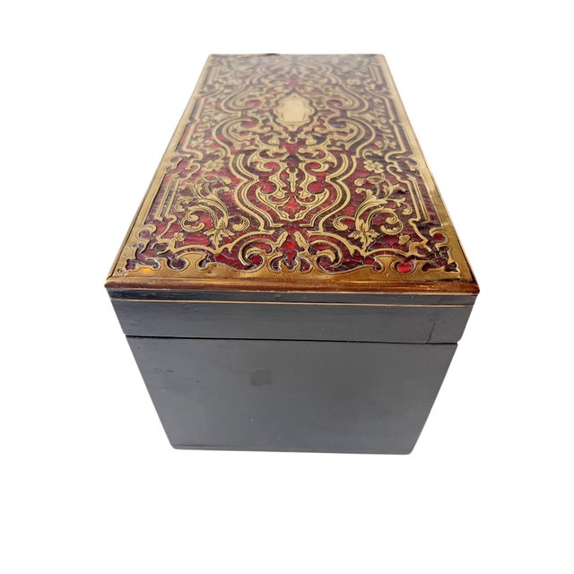 19th Century French Boulle Marquetry Tea Caddy For Sale In Dallas - Image 6 of 6