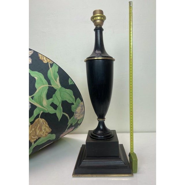 1950s Turned Dark Oak Baluster Shaped Table Lamp, 1950s For Sale - Image 5 of 18