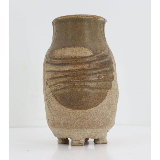 Sculpture Materials Charles Counts Signed 1988 Incised Footed Studio Pottery Vessel, American For Sale - Image 7 of 18