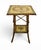 Late 19th century, English two - tier accent table. Constructed with naturally burnt bamboo frame. The top design features...