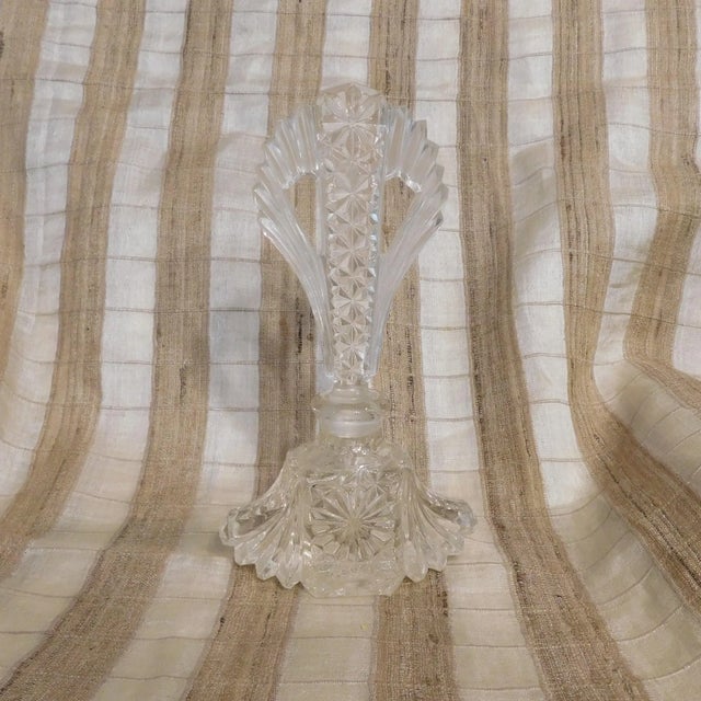 1920s Perfume Bottle With Tall Cut Stopper For Sale In San Francisco - Image 6 of 6