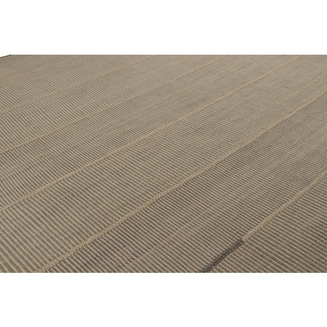 Rug & Kilim Rug & Kilim’s Contemporary Kilim in Beige and Brown Accents For Sale - Image 4 of 7