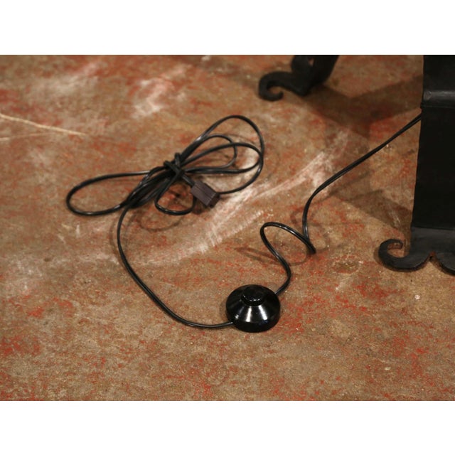 Early 20th Century French Gothic Forged Iron Four-Light Floor Lamp For Sale - Image 13 of 13