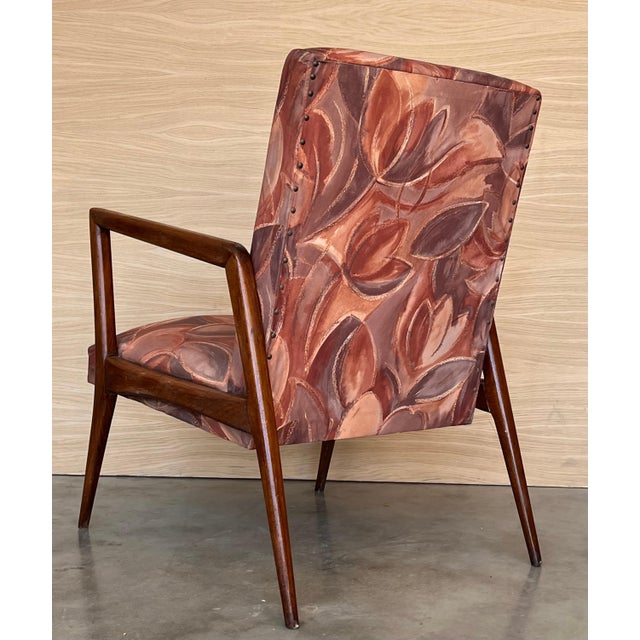 Mid 20th Century Pair of Scandinavian Mid-Century Modern Colorful Teak Club Armchairs For Sale - Image 11 of 18