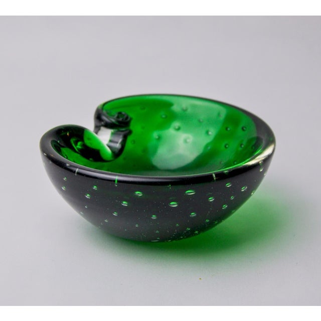 Green Sommerso Cactus Ashtray in Murano Glass attributed to Seguso, Italy, 1970s For Sale - Image 8 of 8