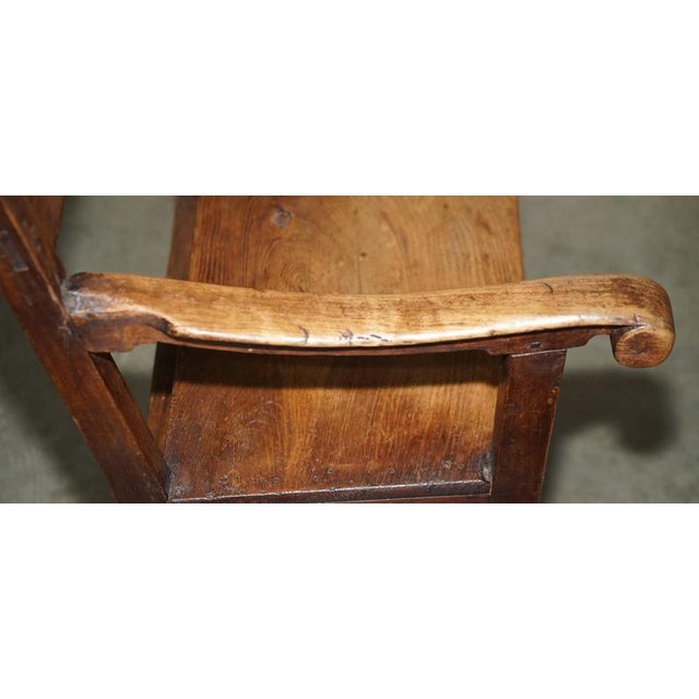 Antique Provincial Hand-Carved Elm and Fruitwood Chair, 1780-1820 For Sale - Image 12 of 18