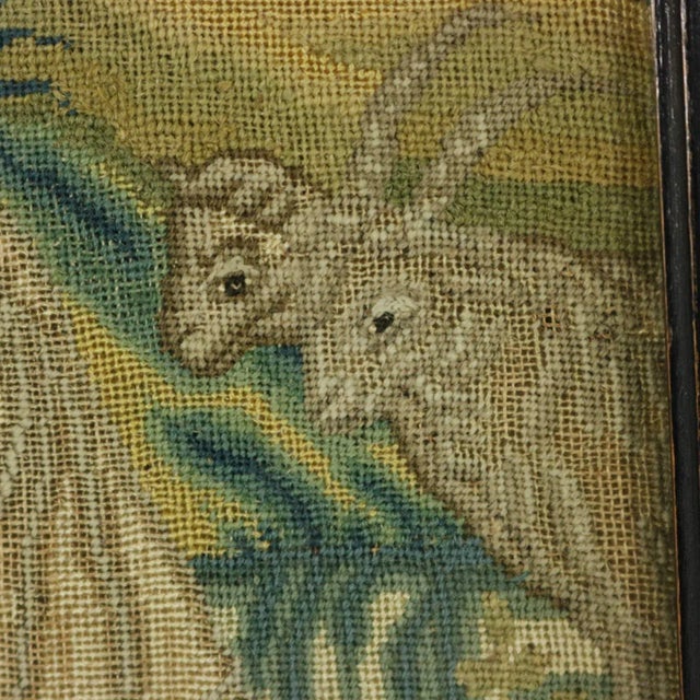 Early 18thC Petit Point Embroidery of a Lady For Sale - Image 9 of 12