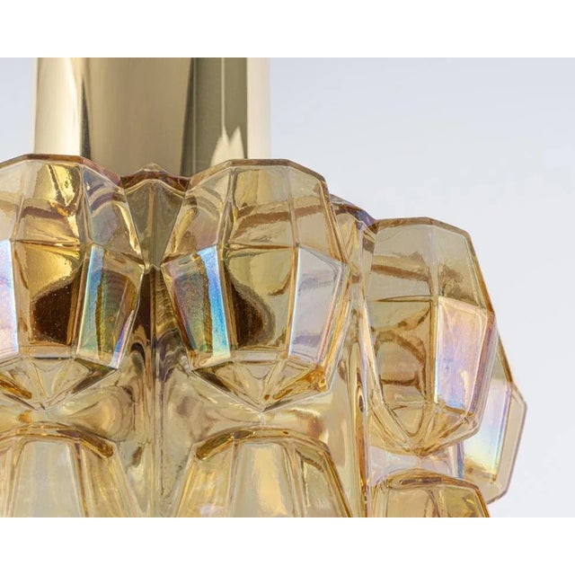 Large Amber Glass Pendant from Limburg, Germany, 1970s For Sale - Image 9 of 13