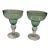 1980s Hand Blown Bubble Margarita Bubble Glasses- Set of 2 For Sale