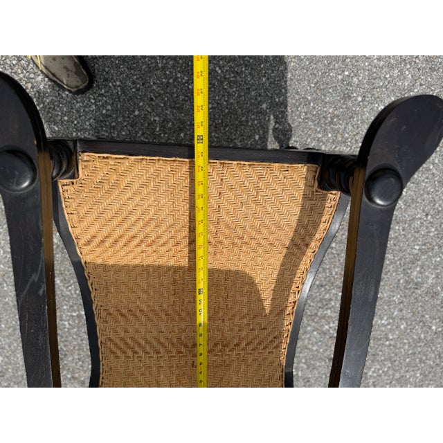Mid 20th Century Dutch Colonial Indonesian Cane and Wood Plantation Chairs With Extending Arms For Sale - Image 9 of 12