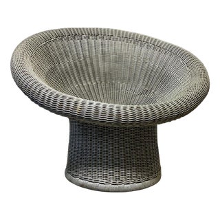 Rattan Basket Egg Chair by Egon Eiermann for Heinrich Murrmann, 1970s For Sale