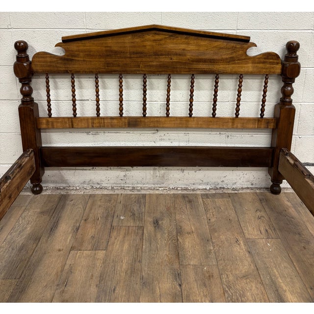 Vintage Full Size Jenny Lind Spindle Spool Bed For Sale - Image 12 of 12