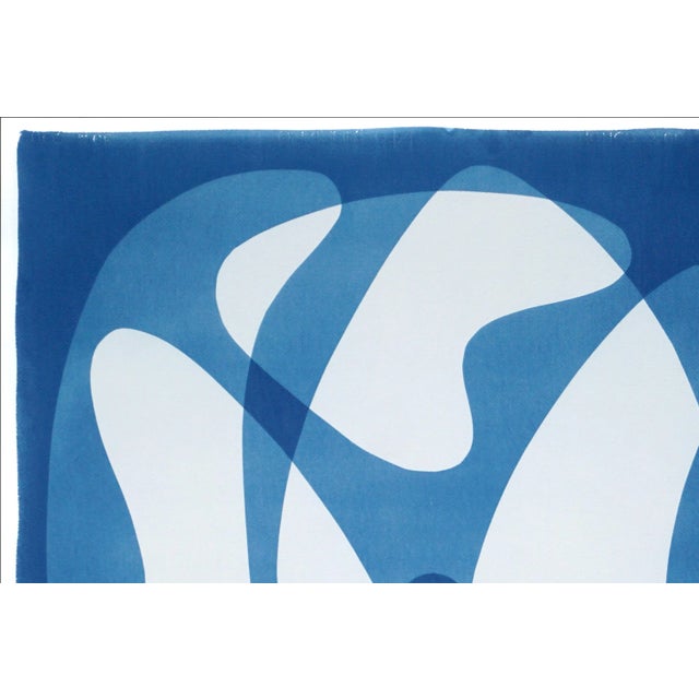 2020s 2022, Mid-Century Modern Shapes, Handmade Monotype Print on Watercolor Paper of "Abstract Icons" For Sale - Image 5 of 8