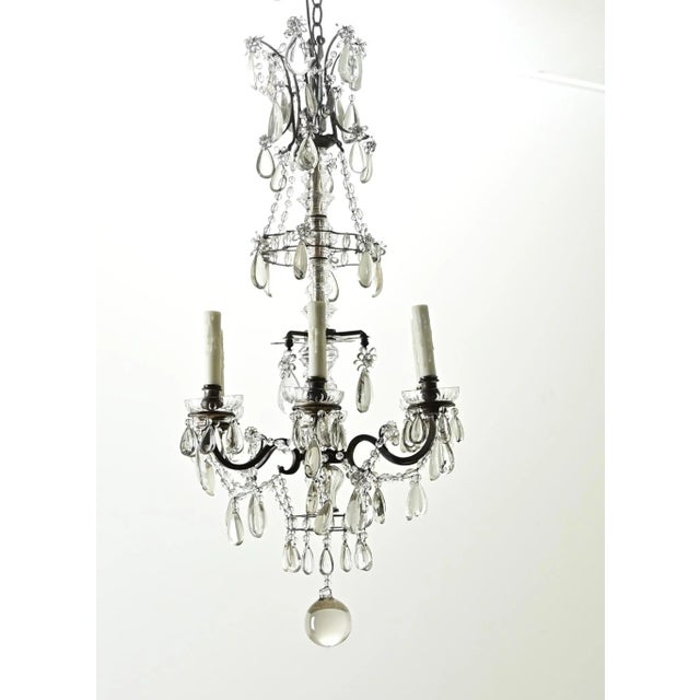 French 19th Century Brass & Crystal Chandelier For Sale In Baton Rouge - Image 6 of 12