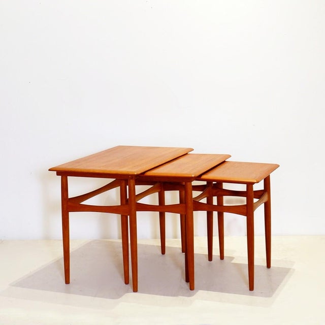 Danish Nesting Tables from Skovmand & Andersen, 1960s, Set of 3 For Sale - Image 14 of 14