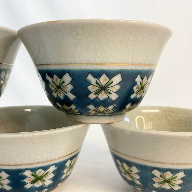 Vintage Boho Chic Japanese Ceramic Sauce Cups - Set of 5 For Sale - Image 6 of 12