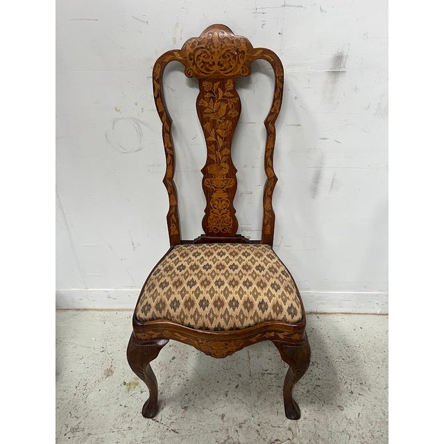 Antique Dutch Chairs in Marquetry Wood, 1800s, Set of 8 For Sale - Image 15 of 18