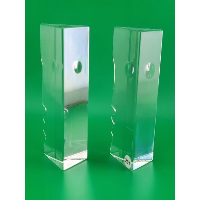 Baccarat Pair of Baccarat Crystal "Encounter" Sculpture / Paperweight. Robert Rigot France. Excellent Condition For Sale - Image 4 of 9